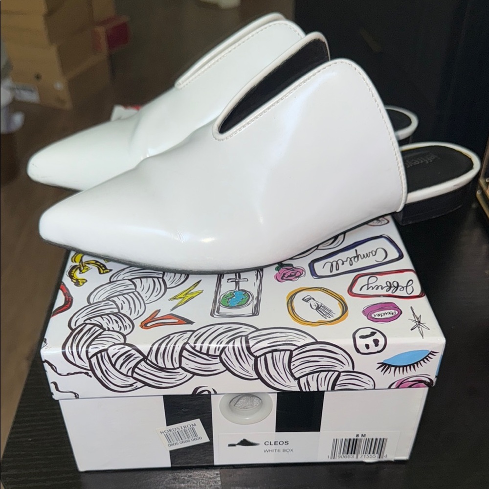 Jeffrey Campbell Women's White Mules
